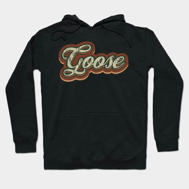 Goose Vintage Text Hoodie by Skeletownn